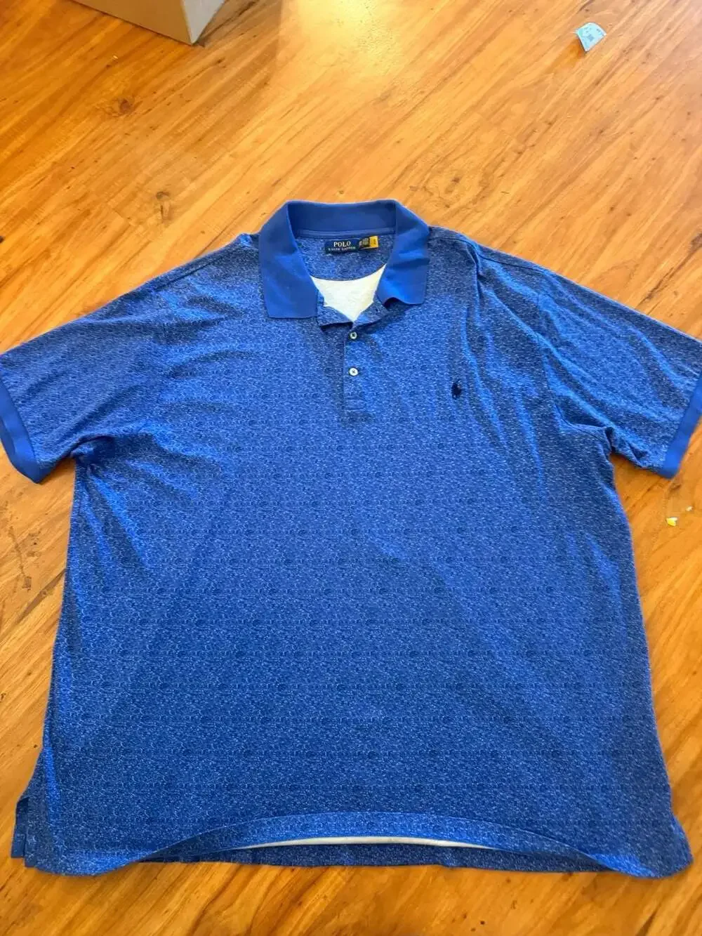 Polo Ralph Lauren Floral Print Soft Cotton Polo Shirt Blue Size 3XB